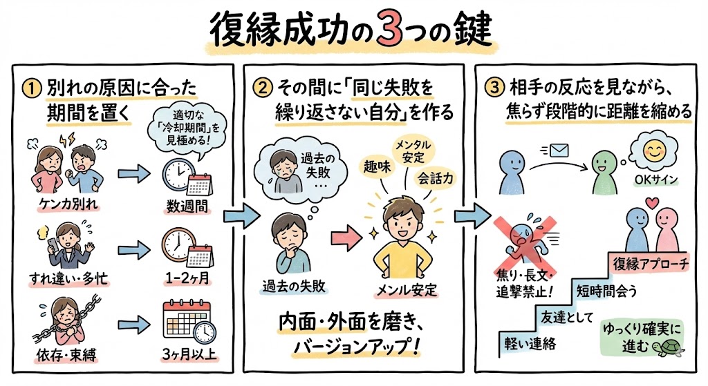 復縁成功の3つの鍵